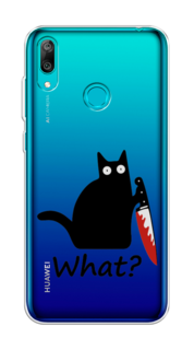 Чехол на Huawei Y7 2019 "Котик с ножом" Case Place