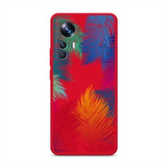 Чехол Awog на Xiaomi 12T Pro "Рамка из перьев"