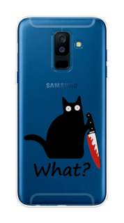 Чехол на Samsung Galaxy A6 Plus "Котик с ножом" Case Place