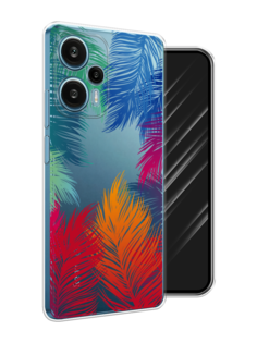 Чехол Awog на Xiaomi Redmi Note 12 Turbo "Рамка из перьев"