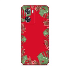 Чехол Awog на Oppo A57 4G/A77 4G/A77s 4G/A57s "Листья папоротника рамка"
