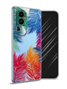 Чехол Awog на Oppo Reno 10 "Рамка из перьев"