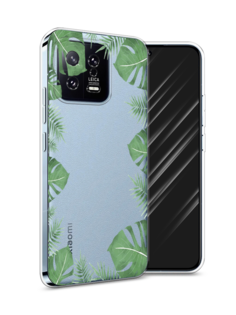 Чехол Awog на Xiaomi 13 5G "Листья папоротника рамка"
