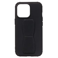 Чехол iPhone 13 Pro пластиковый с подставкой и магнитом <черный> Promise Mobile