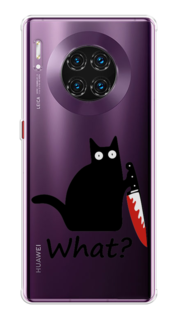 Чехол на Huawei Mate 30 Pro "Котик с ножом" Case Place