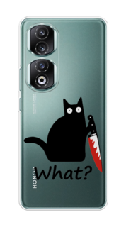 Чехол на Honor 90 Pro "Котик с ножом" Case Place