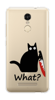 Чехол на Xiaomi Redmi Note 3/Note 3 Pro "Котик с ножом" Case Place