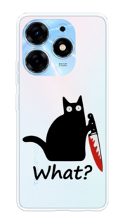 Чехол на Tecno Spark 10 Pro "Котик с ножом" Case Place