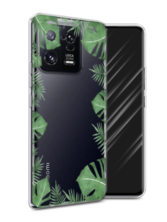 Чехол Awog на Xiaomi 13 Pro 5G "Листья папоротника рамка"