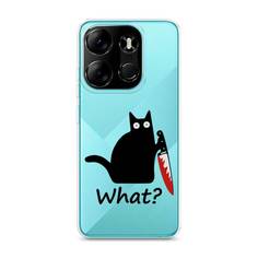 Чехол на Tecno Pop 7 Pro "Котик с ножом" Case Place