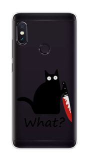 Чехол на Xiaomi Redmi Note 5/Note 5 Pro "Котик с ножом" Case Place