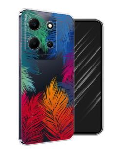 Чехол Awog на Infinix Note 30i "Рамка из перьев"