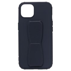 Чехол iPhone 13 пластиковый с подставкой и магнитом <темно синий> Promise Mobile
