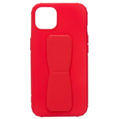 Чехол iPhone 13 пластиковый с подставкой и магнитом <красный> Promise Mobile