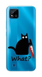 Чехол на Oppo Realme C20 "Котик с ножом" Case Place
