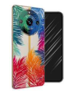 Чехол Awog на Realme 11 "Рамка из перьев"