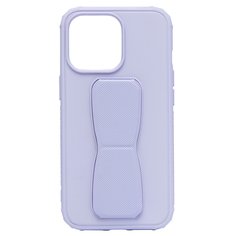 Чехол iPhone 13 Pro пластиковый с подставкой и магнитом <светло-фиолетовый> Promise Mobile