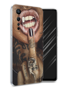 Чехол Awog на Infinix Hot 20S "Девушка с татуировками"