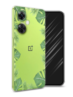 Чехол Awog на OnePlus Nord N30 5G/Nord CE3 5G/Nord CE3 Lite "Листья папоротника рамка"