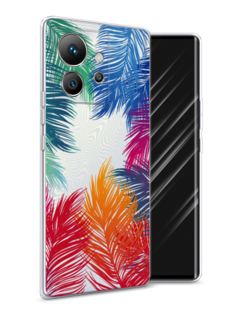 Чехол Awog на Infinix Zero Ultra 5G "Рамка из перьев"