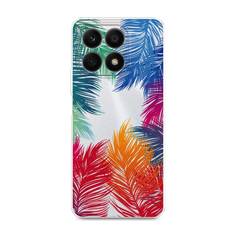 Чехол Awog на Honor X8A "Рамка из перьев"