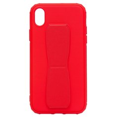 Чехол iPhone XR пластиковый с подставкой и магнитом <красный> Promise Mobile