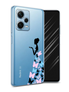 Чехол Awog для Xiaomi Redmi Note 12 Pro Plus "Платье из бабочек"