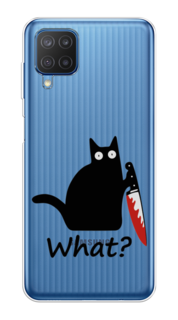 Чехол на Samsung Galaxy A12/M12 "Котик с ножом" Case Place