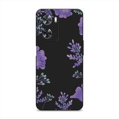 Чехол Awog на Oppo A57 4G/A77 4G/A77s 4G/A57s "Сиреневая цветочная рамка"