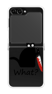 Чехол на Samsung Galaxy Z Flip 5 "Котик с ножом" Case Place