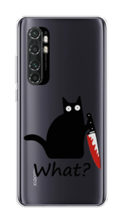 Чехол на Xiaomi Mi Note 10 Lite "Котик с ножом" Case Place
