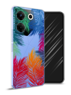 Чехол Awog на Tecno Camon 20 Pro 5G "Рамка из перьев"