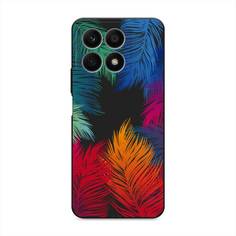 Чехол Awog на Honor X8A "Рамка из перьев"