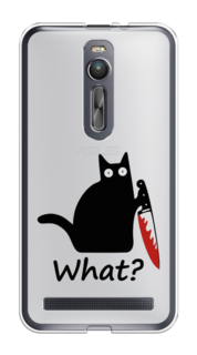 Чехол на Asus Zenfone 2 ZE550ML "Котик с ножом" Case Place