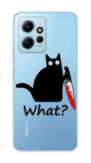 Чехол на Xiaomi Redmi Note 12 4G "Котик с ножом" Case Place
