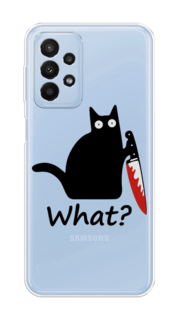 Чехол на Samsung Galaxy A23 "Котик с ножом" Case Place