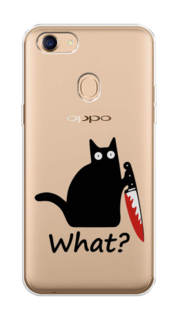 Чехол на Oppo F5 "Котик с ножом" Case Place