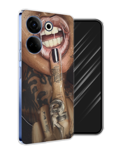 Чехол Awog на Tecno Camon 20 Pro 4G "Девушка с татуировками"