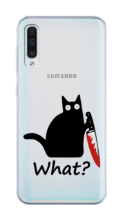 Чехол на Samsung Galaxy A50/A30S "Котик с ножом" Case Place