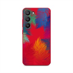 Чехол Awog на Samsung Galaxy S23 5G "Рамка из перьев"