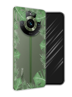 Чехол Awog на Realme 11 Pro "Листья папоротника рамка"