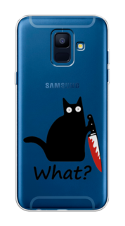 Чехол на Samsung Galaxy A6 "Котик с ножом" Case Place