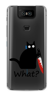 Чехол на Asus Zenfone 6 ZS630KL "Котик с ножом" Case Place