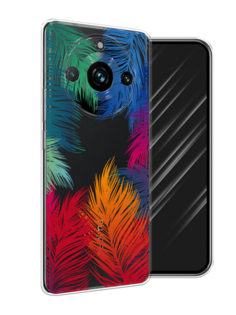 Чехол Awog на Realme 11 Pro+ "Рамка из перьев"