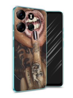 Чехол Awog на Tecno Phantom X2/X2 Pro "Девушка с татуировками"