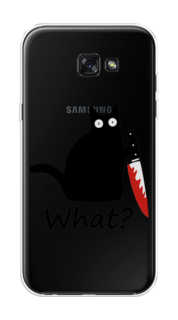 Чехол на Samsung Galaxy A7 2017 "Котик с ножом" Case Place