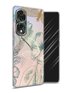 Чехол Awog на Honor 80 Pro "Тени стрекоз"