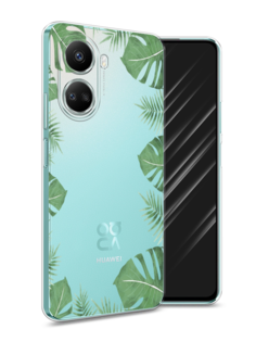 Чехол Awog на Huawei nova 10 SE "Листья папоротника рамка"