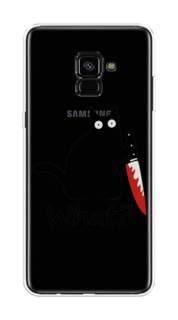 Чехол на Samsung Galaxy A8 Plus 2018 "Котик с ножом" Case Place