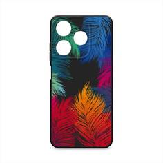 Чехол Awog на Tecno Spark 10C "Рамка из перьев"